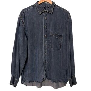 🇩🇪 Haupt of Germany | Lightweight Denim Shirt | Unique Red Stitching | Size XL